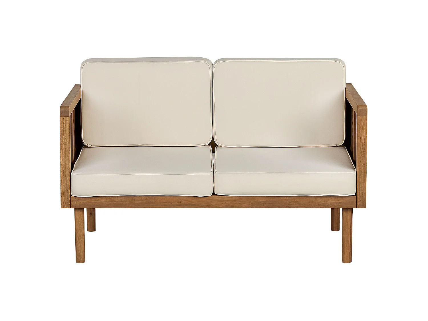 Loungeset met tafel en ottomaan 4-zitter BARATTI Acaciahout Bruin