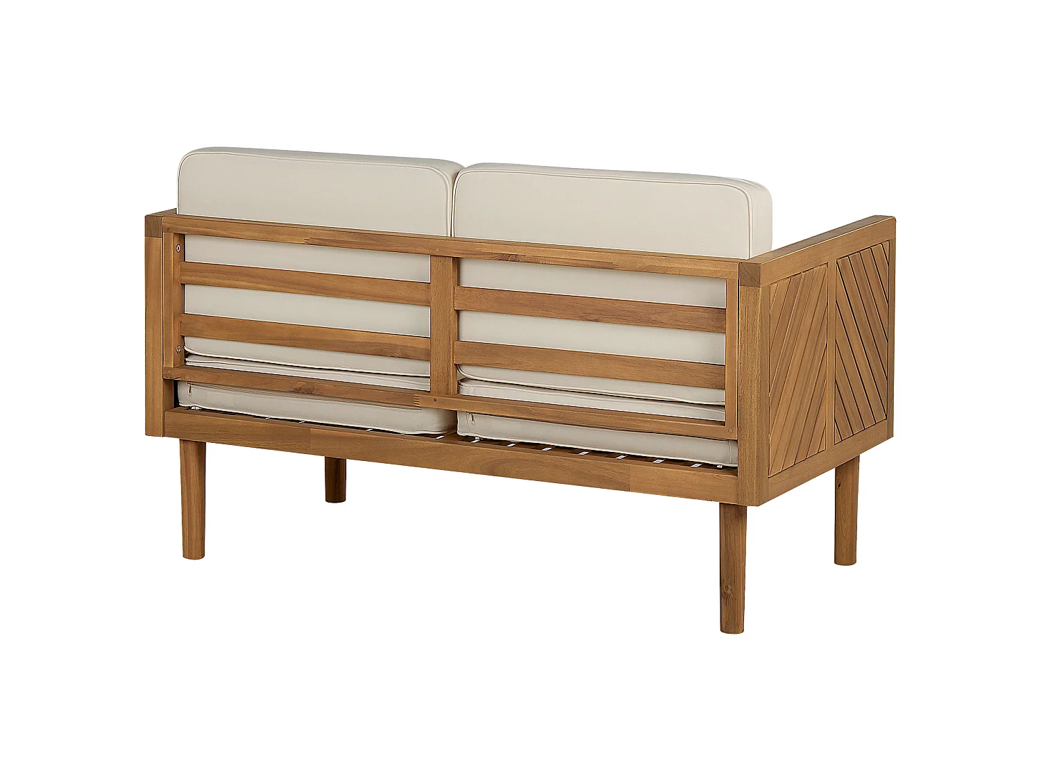 Loungeset met tafel en ottomaan 4-zitter BARATTI Acaciahout Bruin