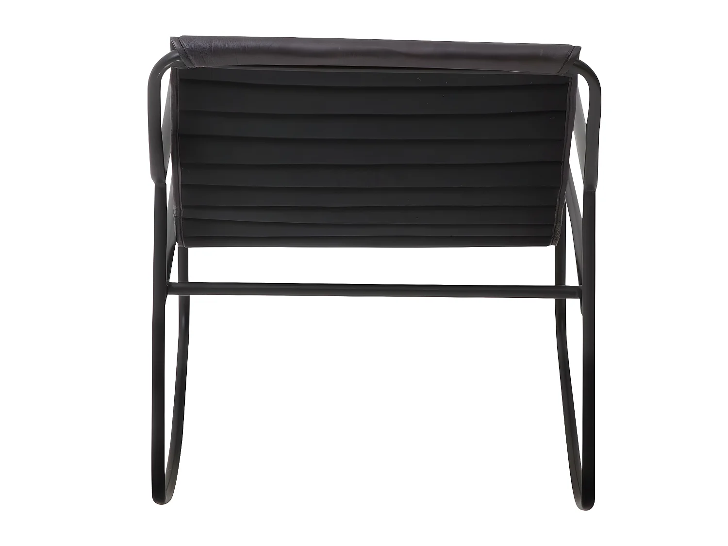 Rocking chair en cuir noir Sydney