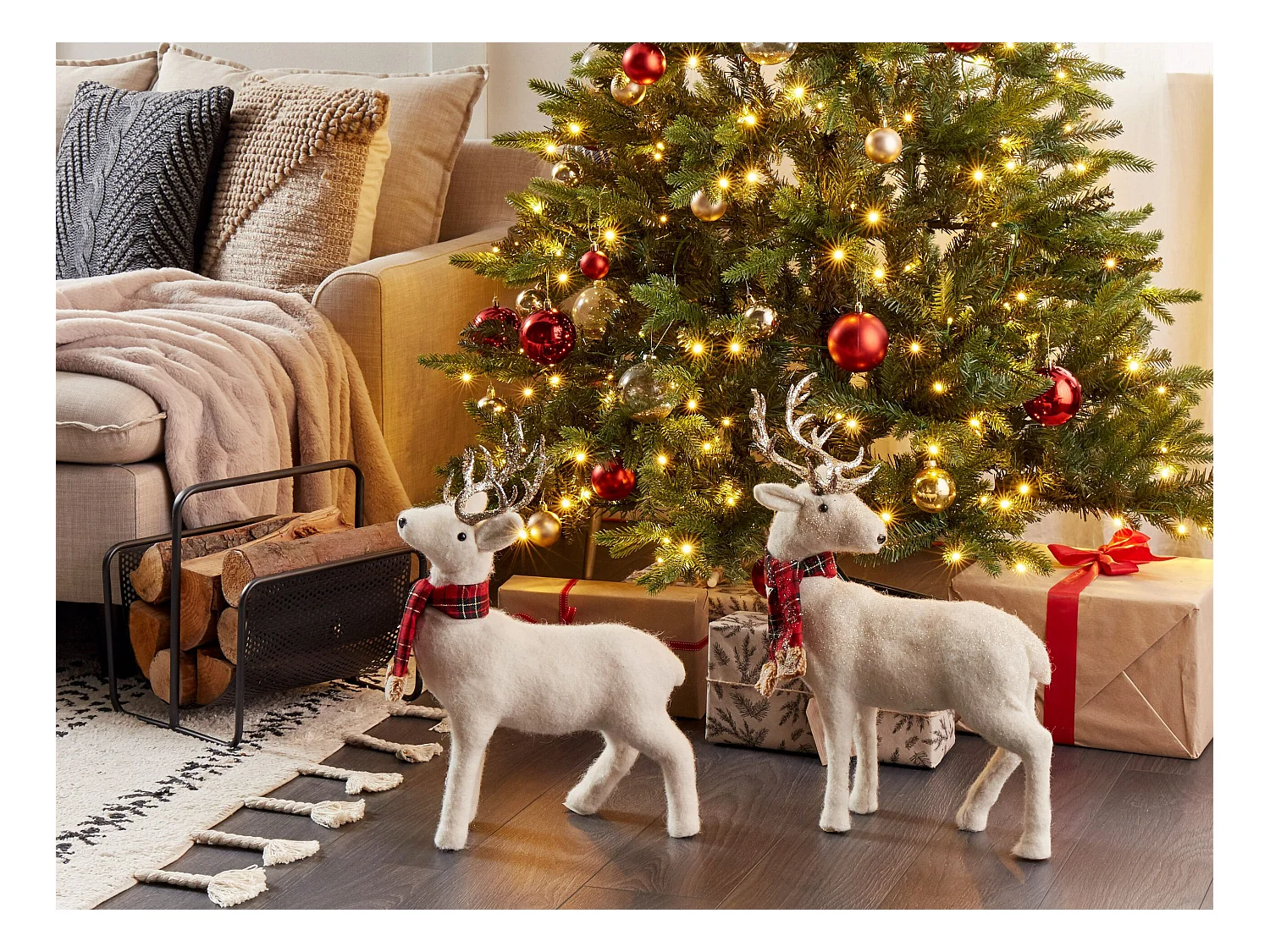 Accessoire Décoratif MUSTOLA Renne 48 cm Blanc