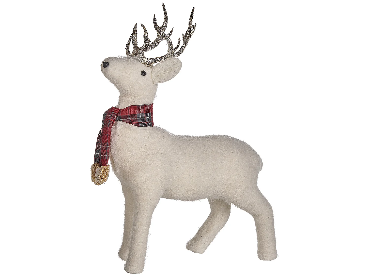 Figura decorativa rena 48 cm branco MUSTOLA