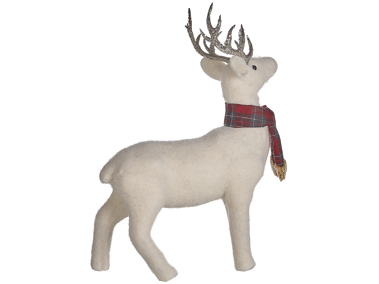 Figura decorativa rena 48 cm branco MUSTOLA