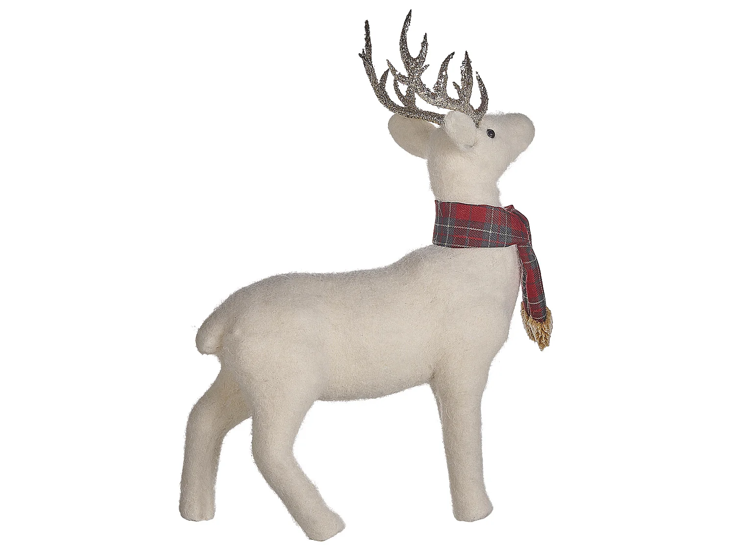 Figurine de renne blanc 48 cm MUSTOLA