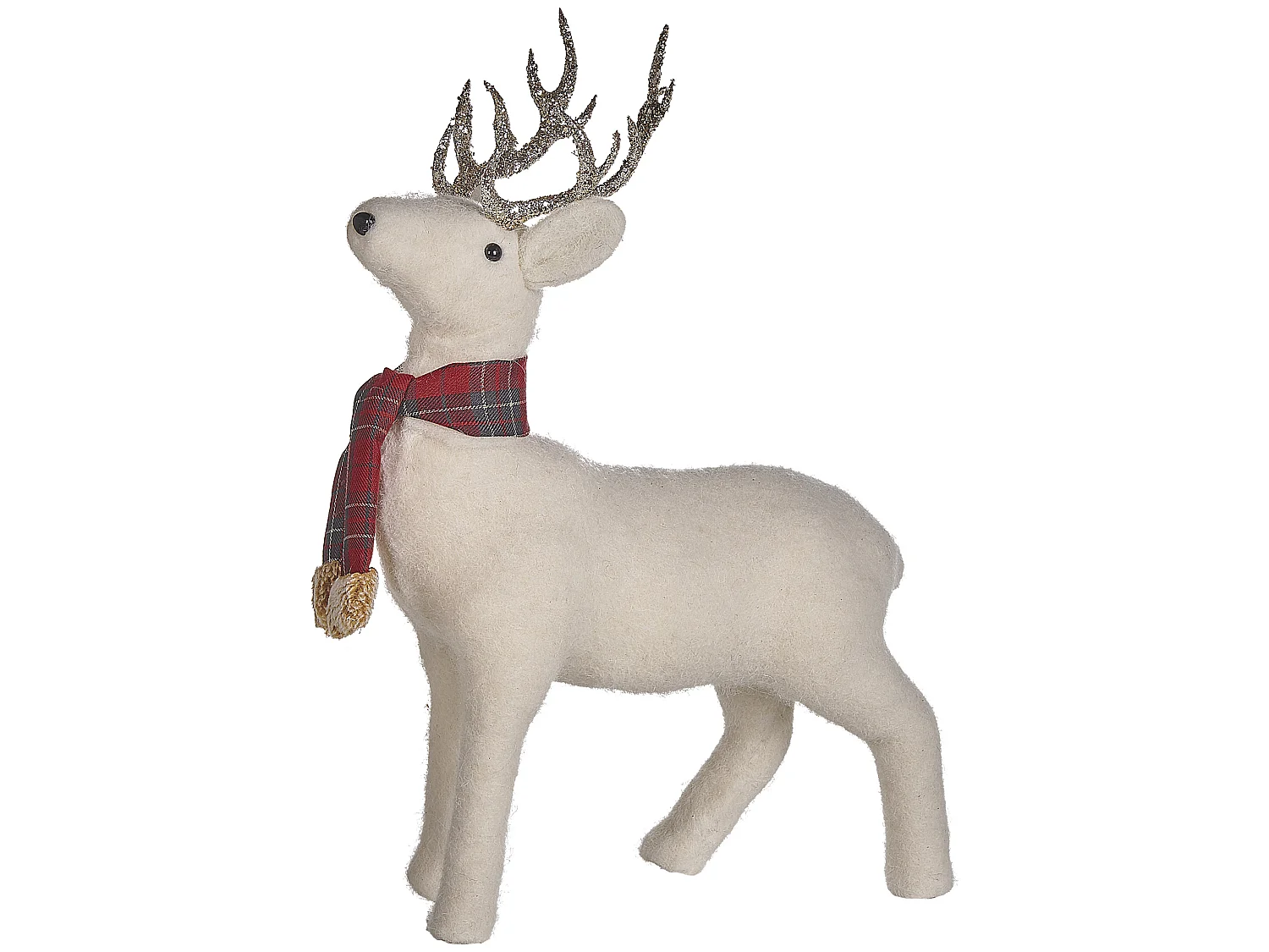 Figura decorativa rena 48 cm branco MUSTOLA