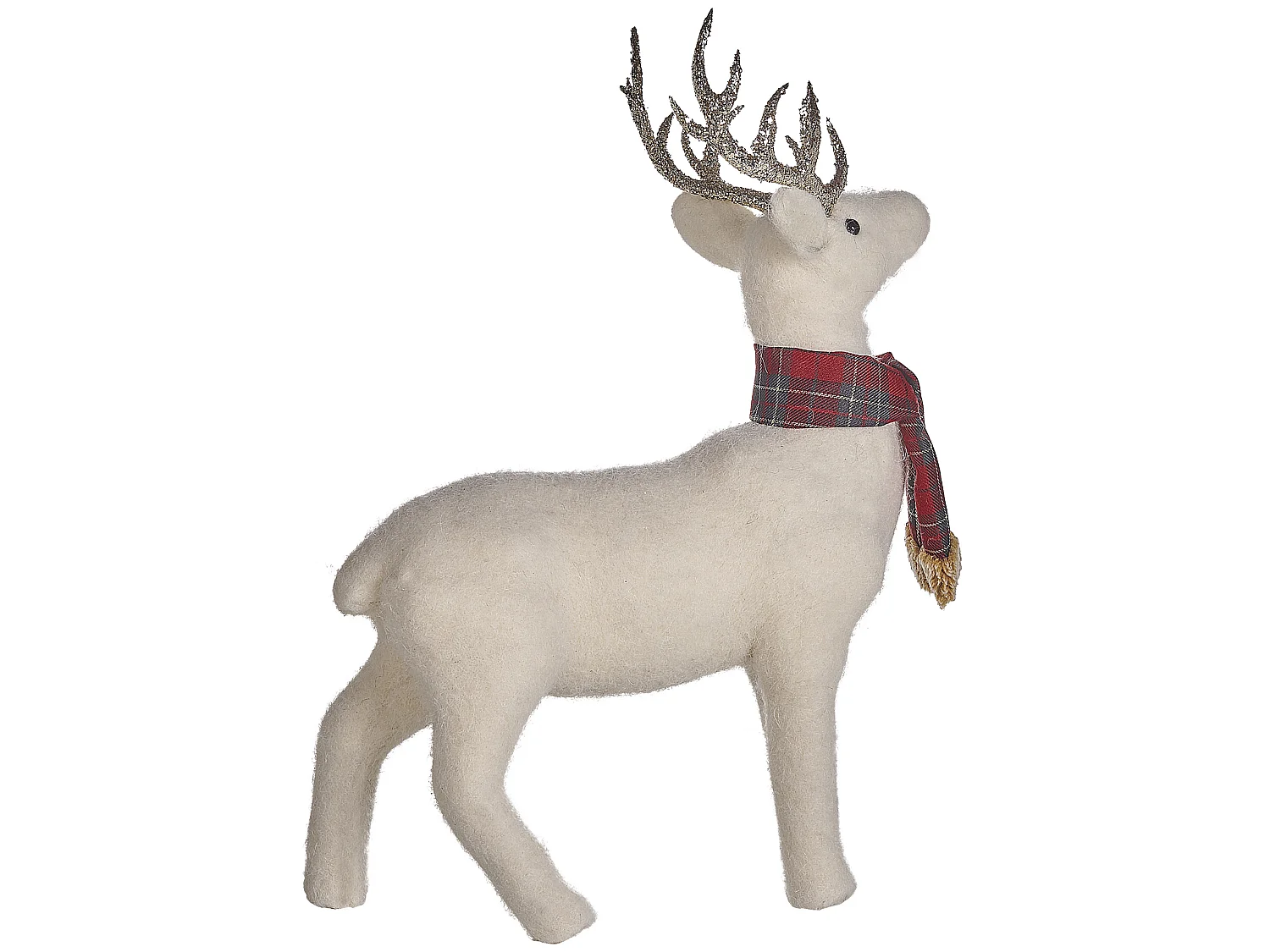 Figura decorativa rena 48 cm branco MUSTOLA