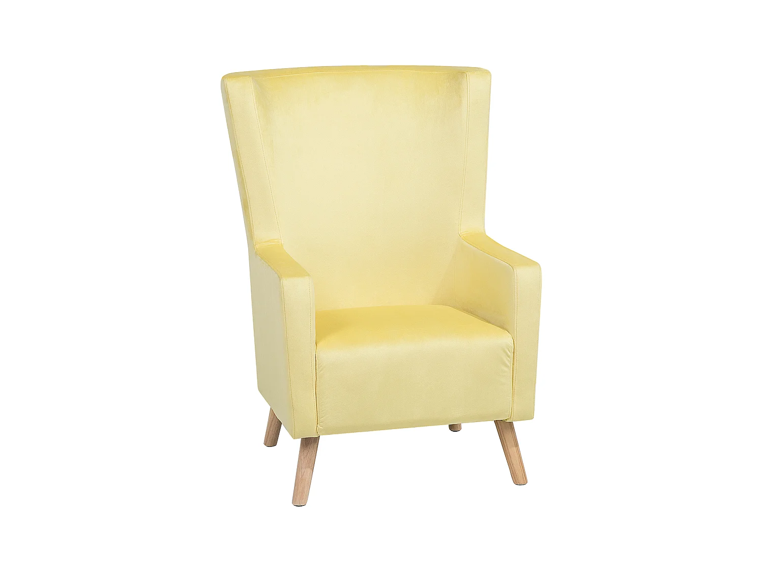 Fauteuil à oreilles ONEIDA Velours Jaune
