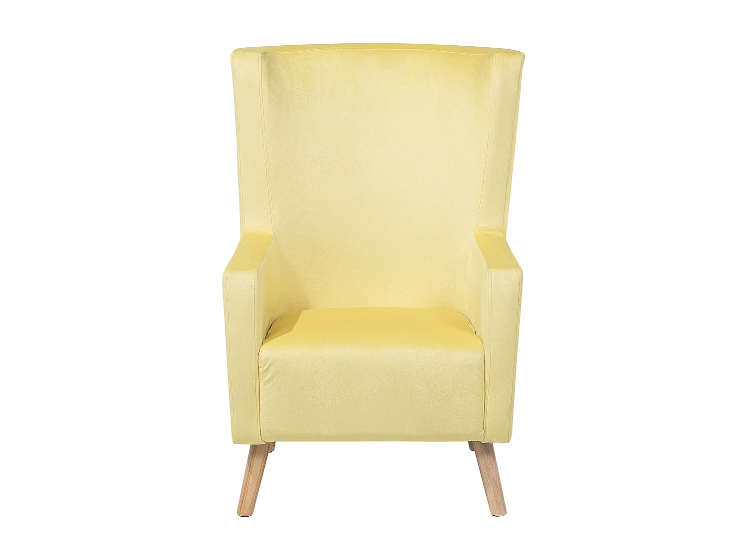 Fotel uszak ONEIDA Welur Żółty