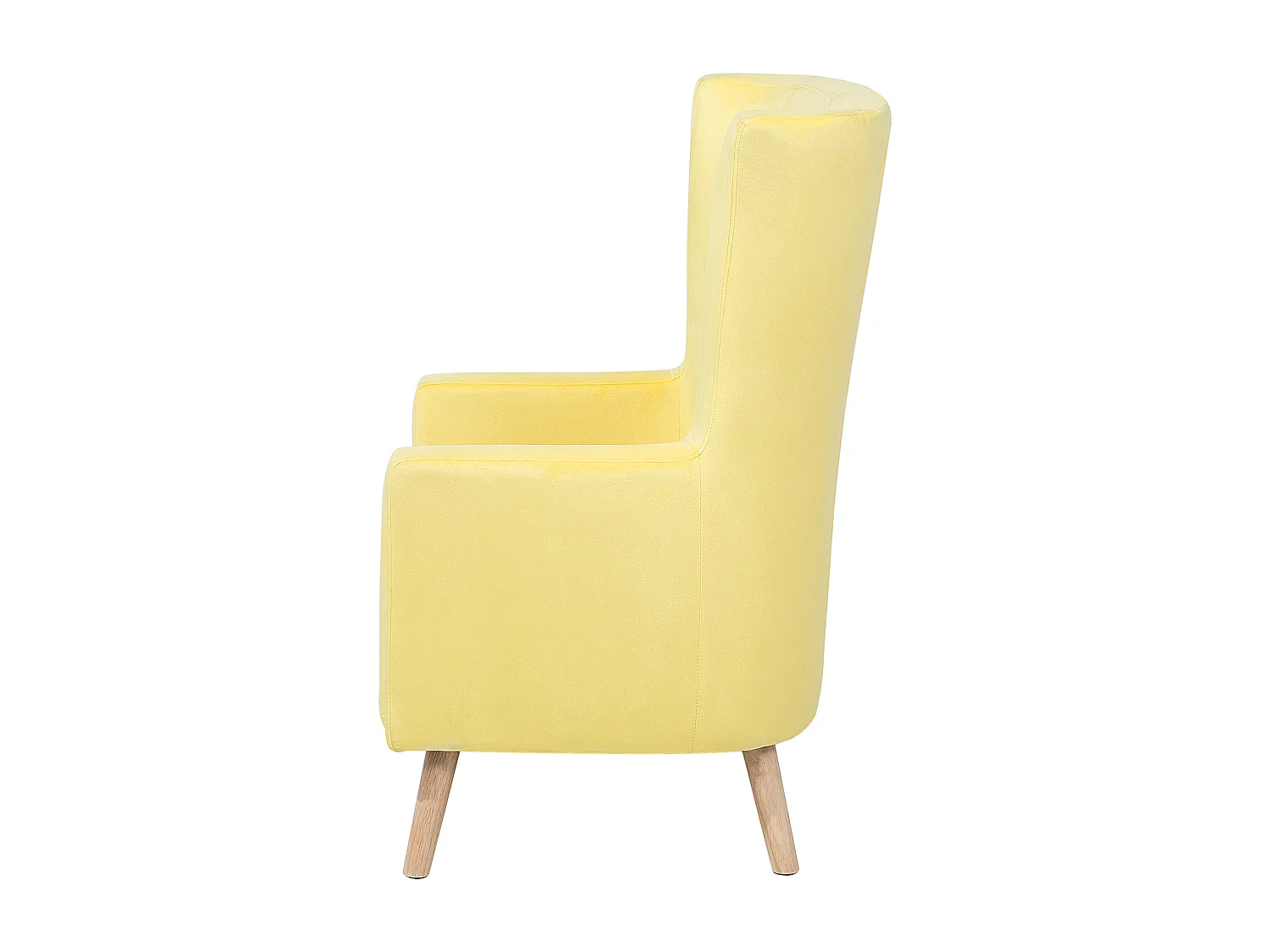 Fotel uszak ONEIDA Welur Żółty