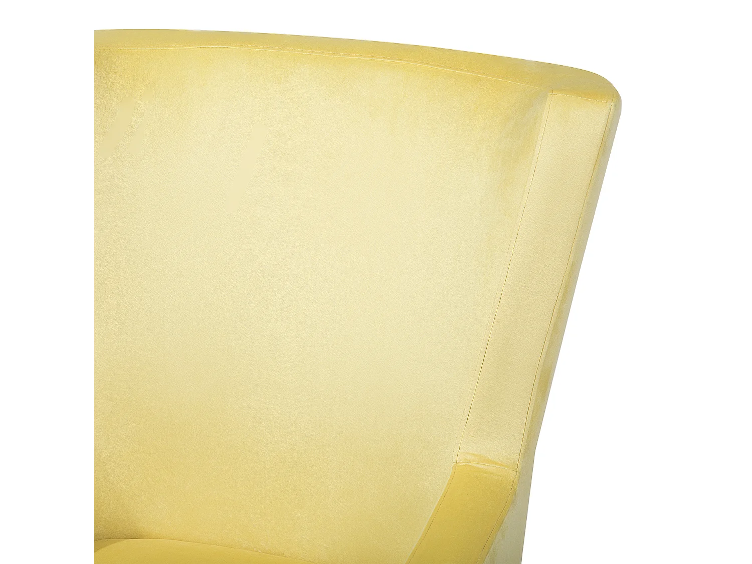 Fotel uszak ONEIDA Welur Żółty