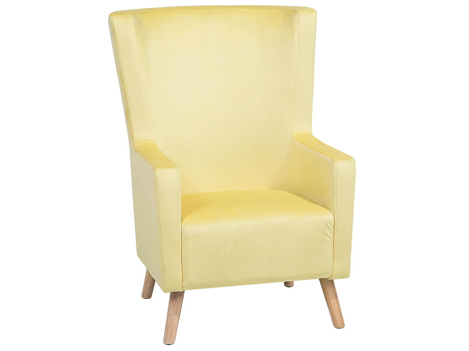 Fauteuil à oreilles ONEIDA Velours Jaune