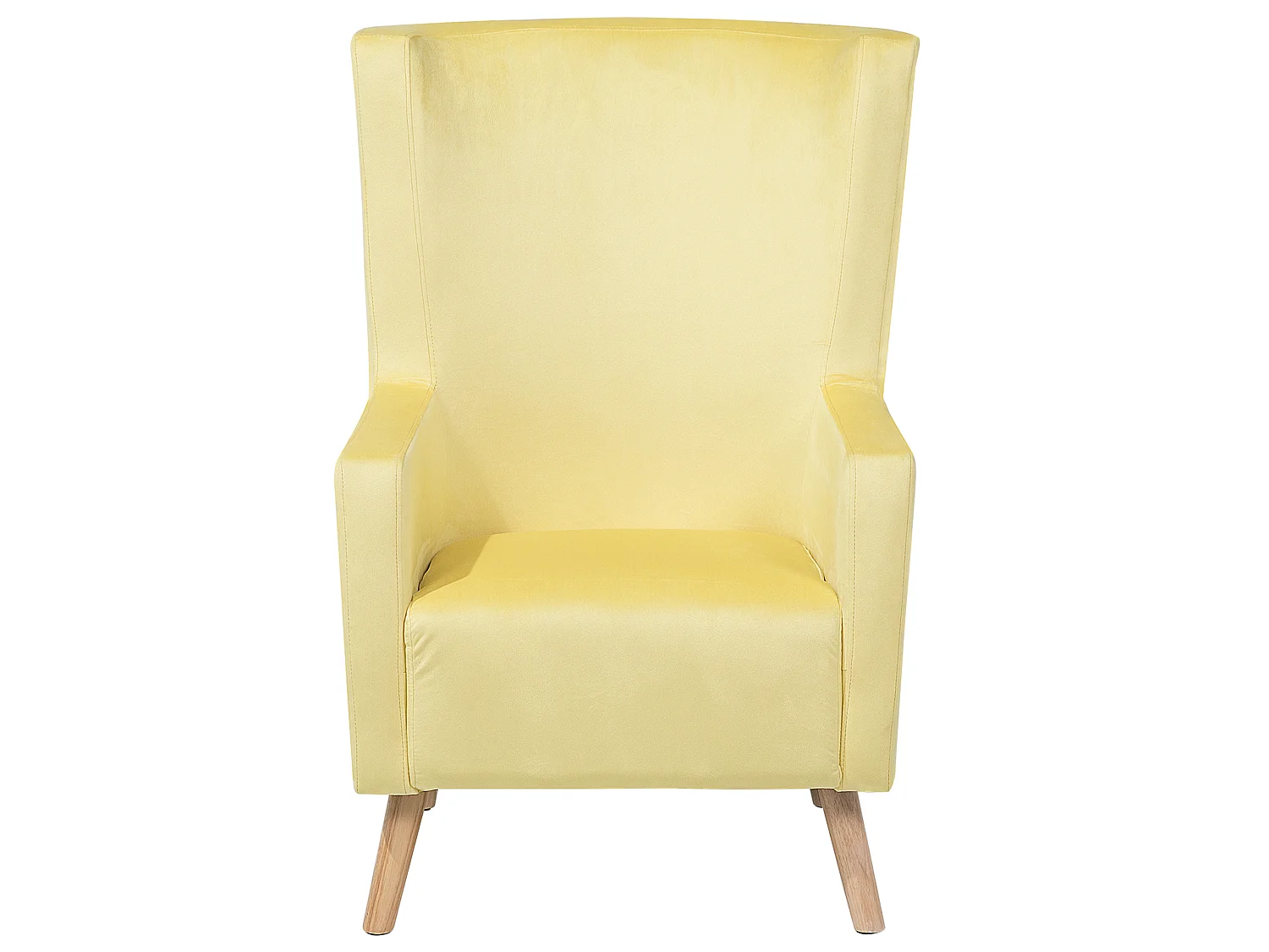 Fauteuil à oreilles ONEIDA Velours Jaune