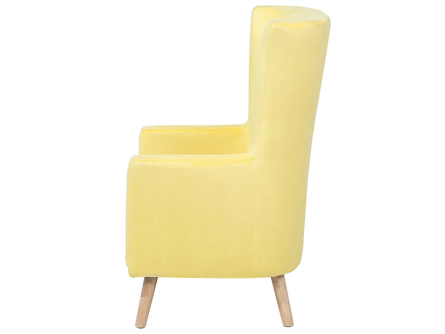 Fauteuil à oreilles ONEIDA Velours Jaune