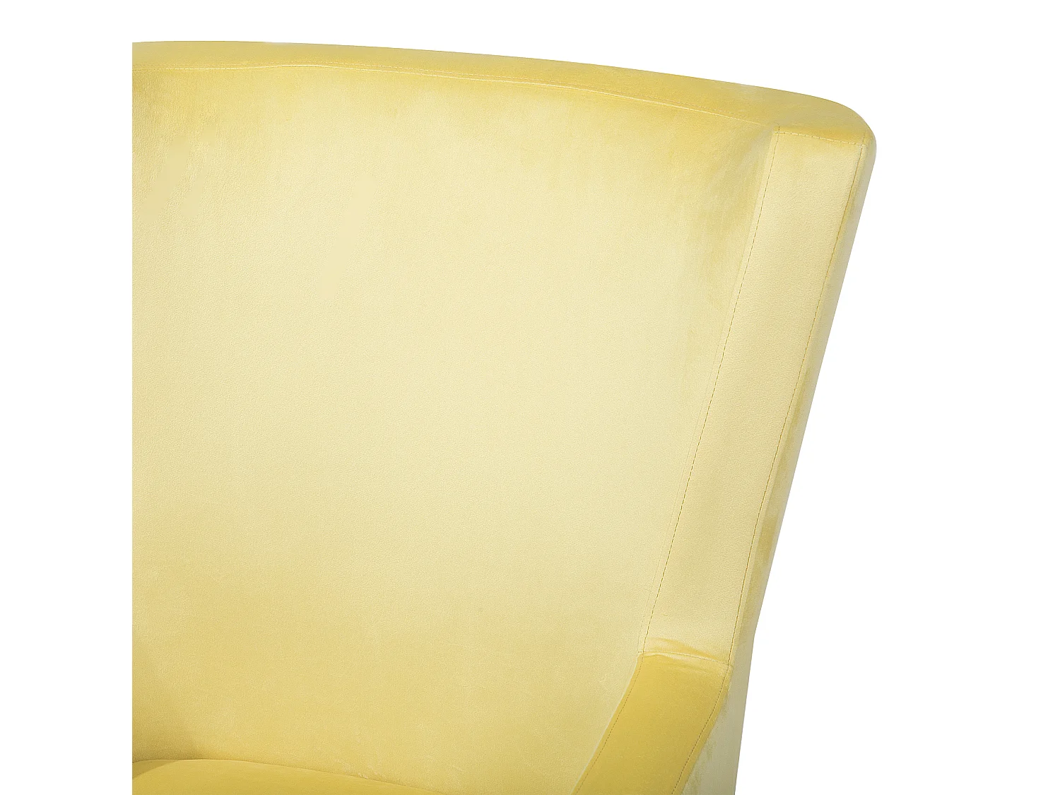 Fauteuil à oreilles ONEIDA Velours Jaune