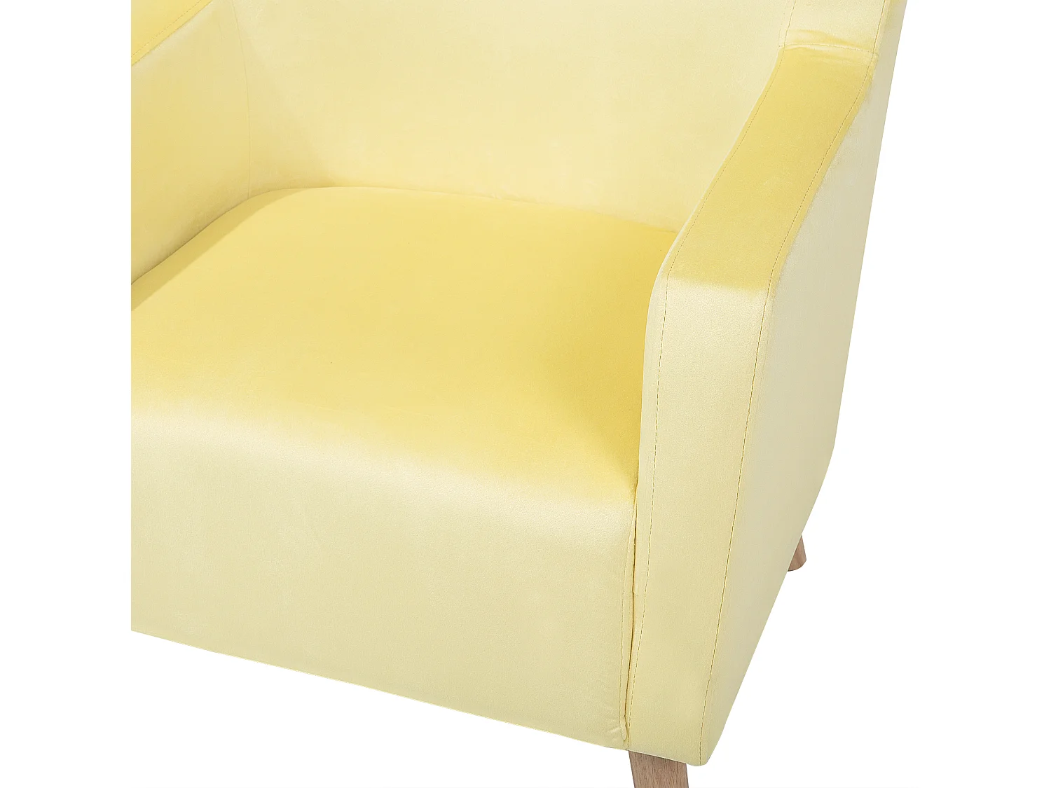 Fauteuil à oreilles ONEIDA Velours Jaune