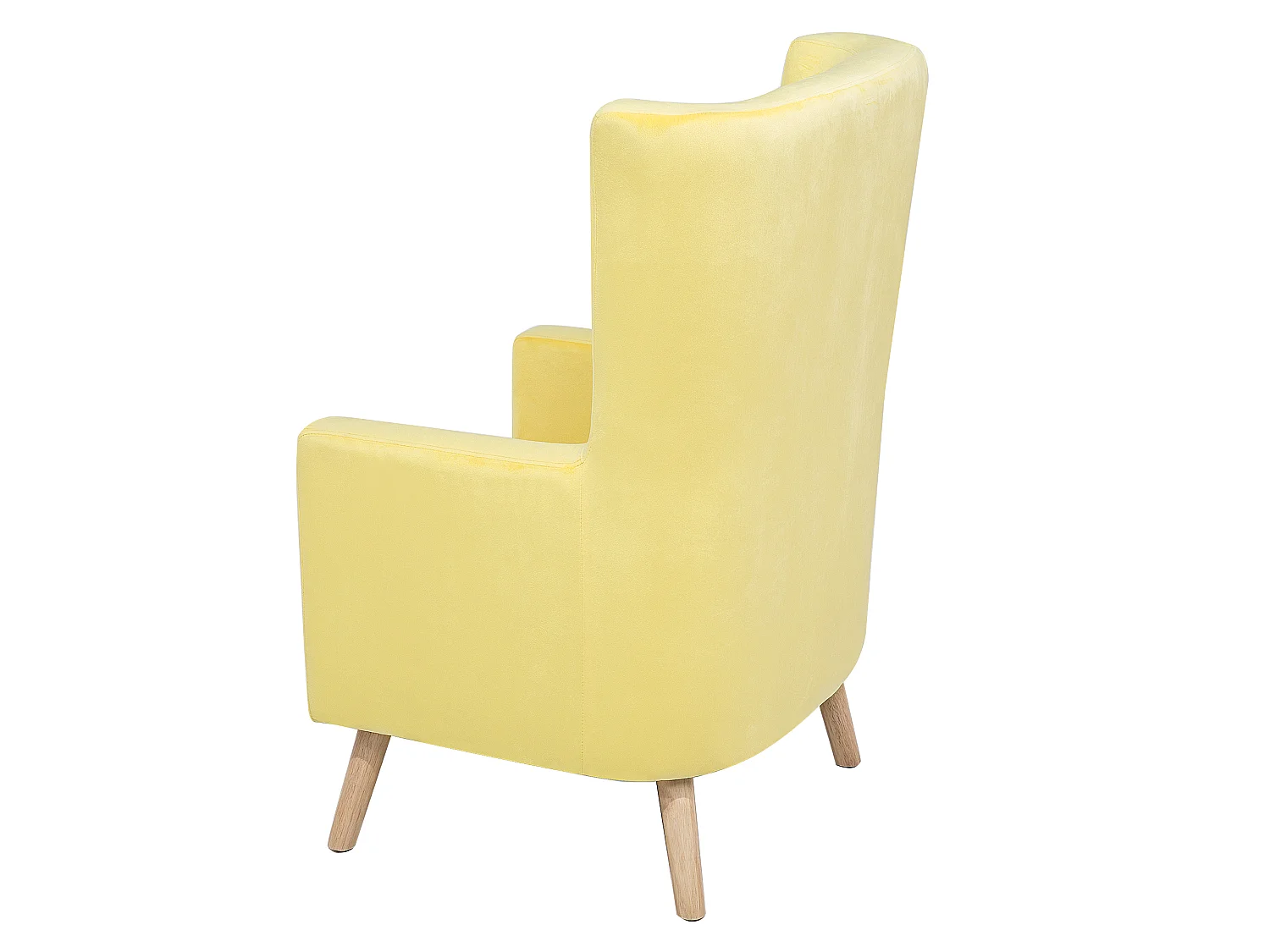 Fauteuil à oreilles ONEIDA Velours Jaune