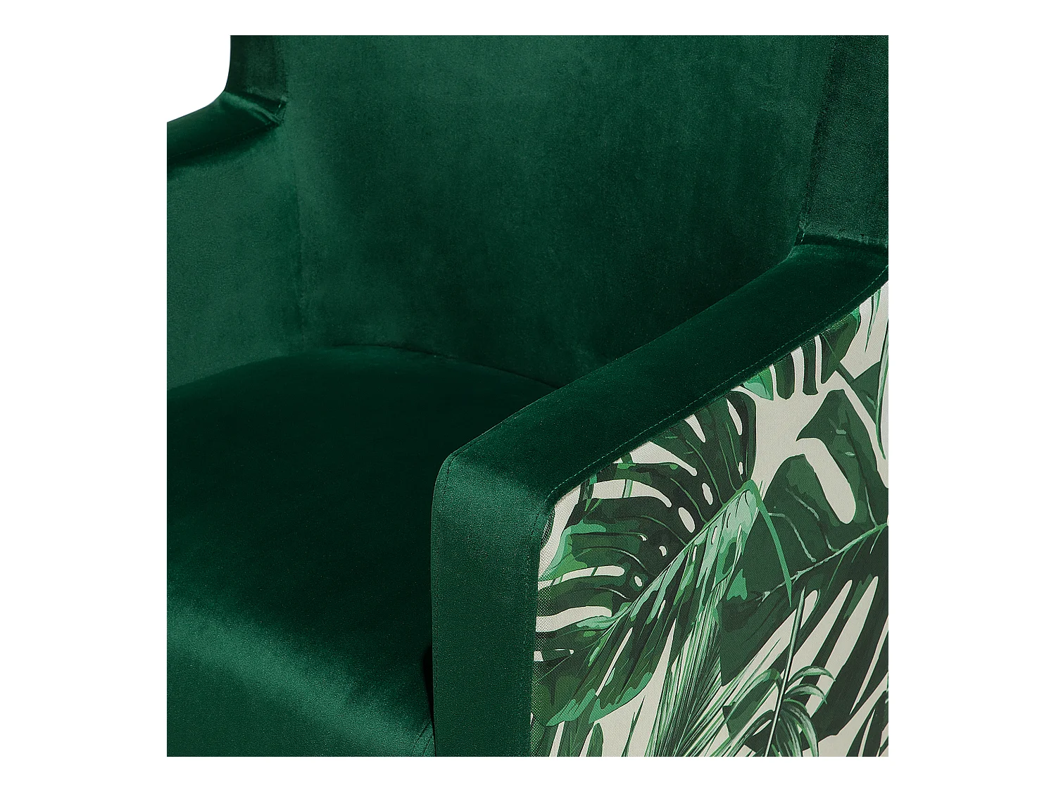 Poltrona Wingback ONEIDA Velluto Verde scuro