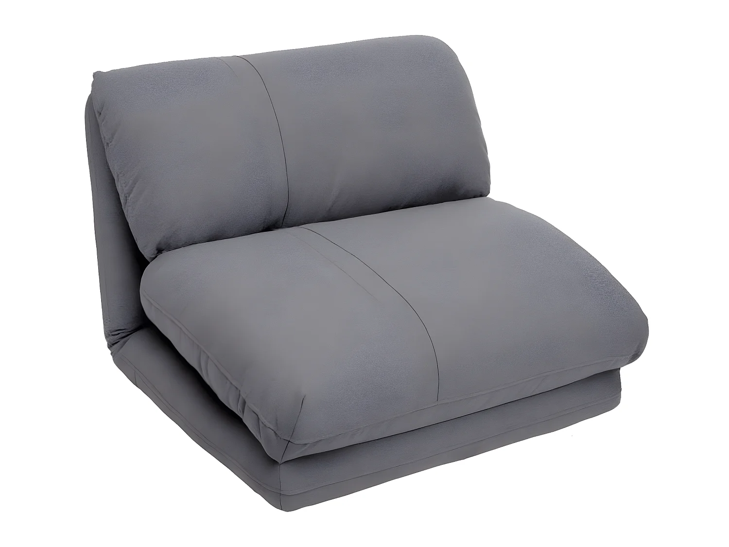 Chauffeuse fauteuil coloris gris foncé en mousse PU - Longueur 82 x Profondeur 79 x Hauteur 60 cm