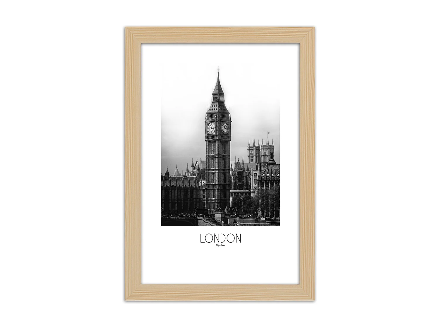 Quadro con cornice, Il leggendario Big Ben - 30x45
