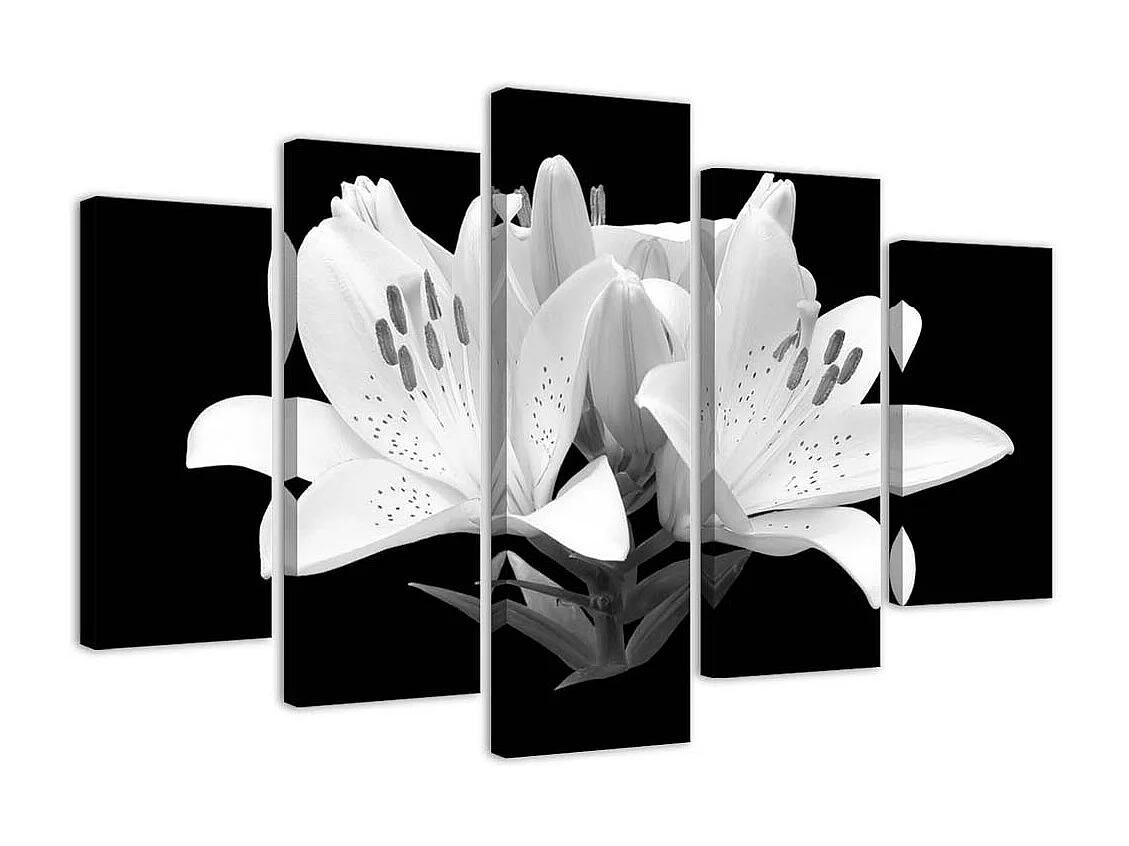 Runa Art Quadri Moderni Fiori Gigli Tela Non Tessuta Soggiorno H 952405