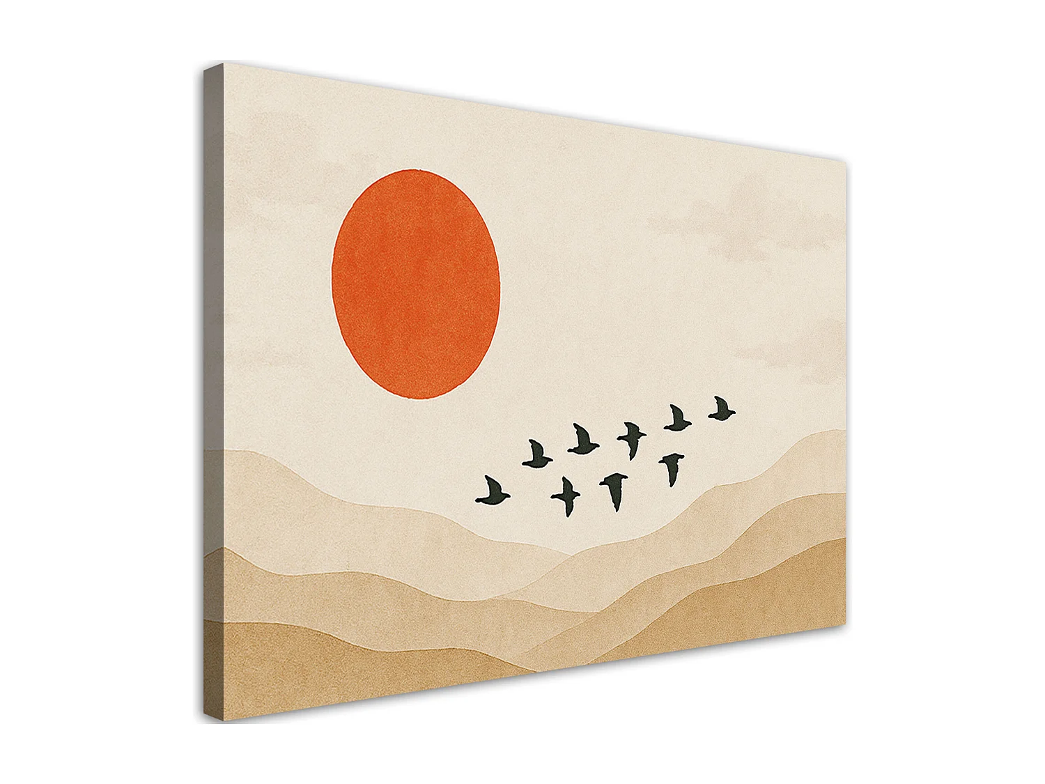 DECLINA Stampa Su Tela Paesaggio Baschi: Quadro Decorativo Da Parete, Stampa HD Su Tela 280gr, Con Telaio In Legno Di Pino, Made In France, 50x30cm