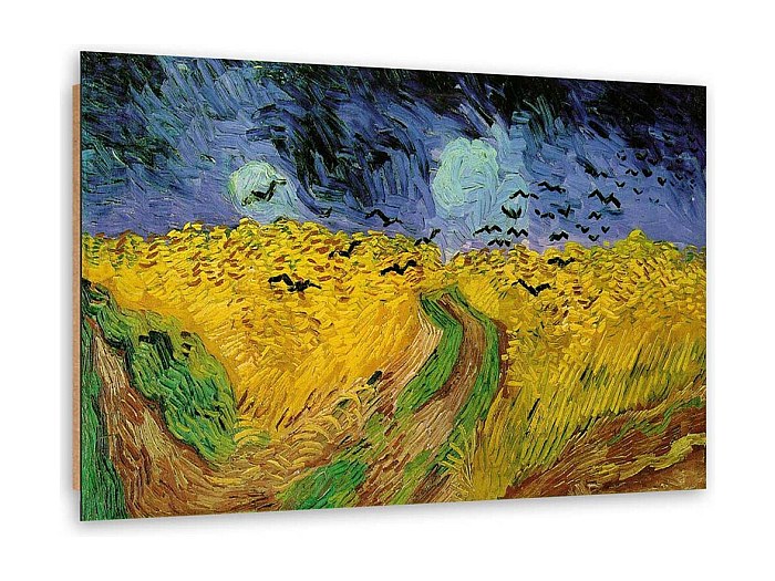 Quadro VINCENT VAN GOGH Campo Di Grano Con Cielo Nuvoloso