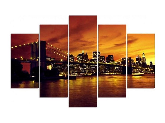 ABAKUHAUS Moderno Federe Cuscini Set di 4, New York at