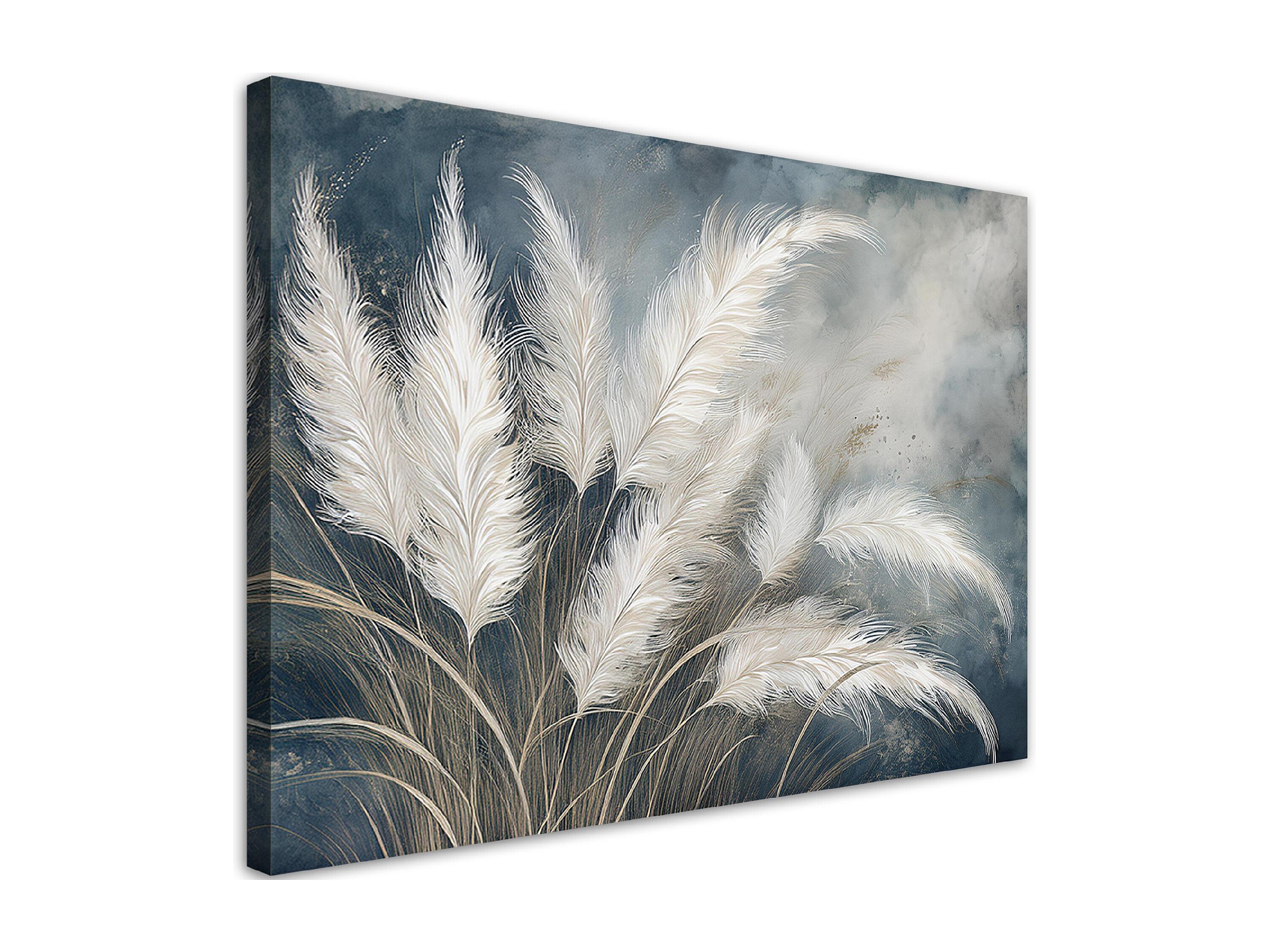 Quadro Decorativo Erba Di Pampa Boho - Stampa Su Tela Senza