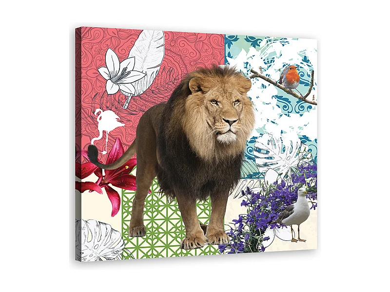 GP TONER Quadro Su Tela Bocche Di Leone 50x40 Cm – Stampa D'Arte Con Inchiostri Sicuri E Telaio In Legno
