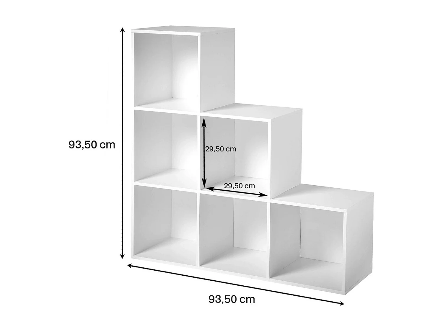 Mueble 6 estantes en escalera