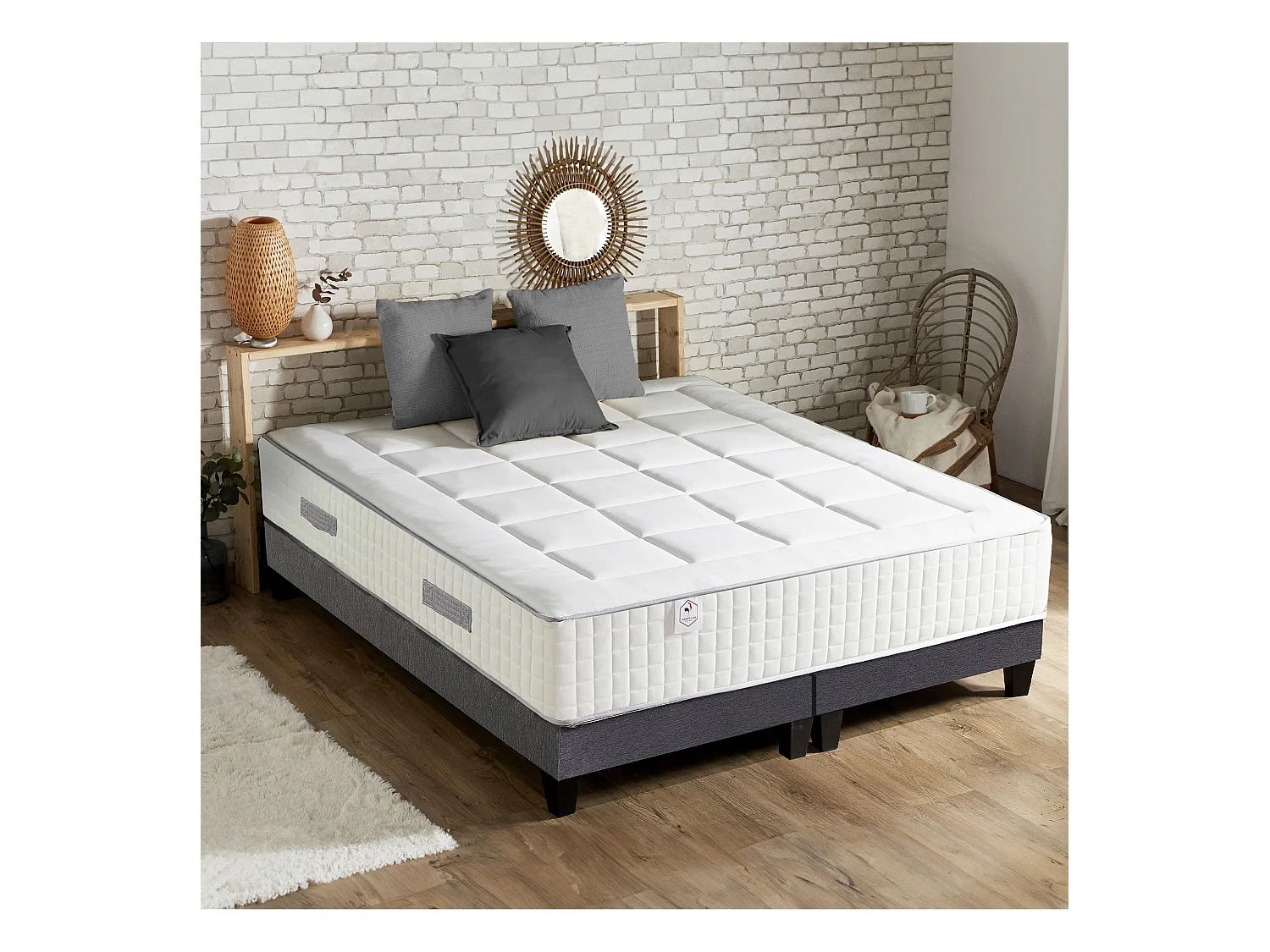Ensemble matelas BELLAGIO et sommier, 7 zones, mémoire de forme Dimensions - 2x90 x 200 cm
