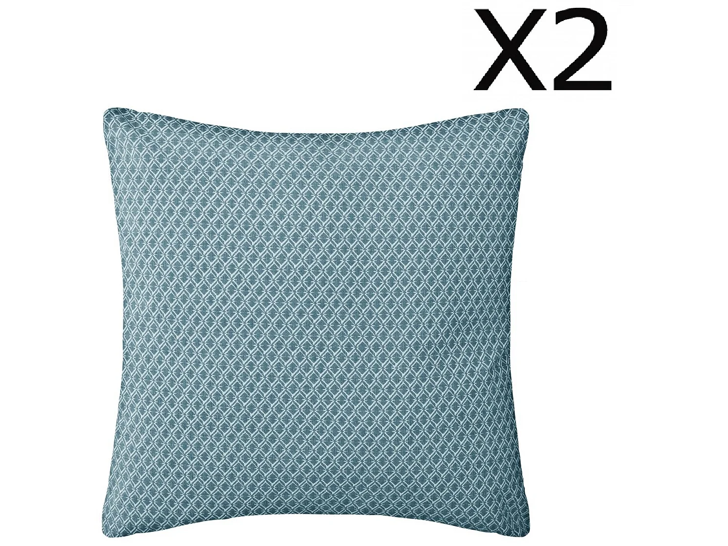 Lot de 2 Coussins bleu déhoussable - 38 x 38 cm