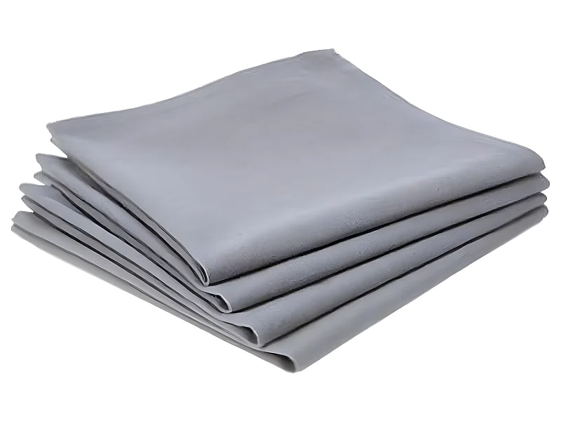 Lot de 12 serviettes de table coloris Gris- Dim : L. 40 x l. 40 cm