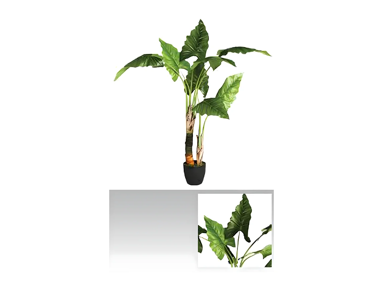 Plante Artificielle " Bananier " en POLYESTER + FER + POLYETHYLENE + CIM - Dim : H.120 cm