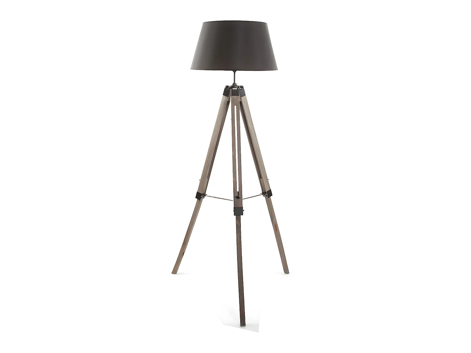 Lampadaire Trepied noir, Hauteur 145 cm