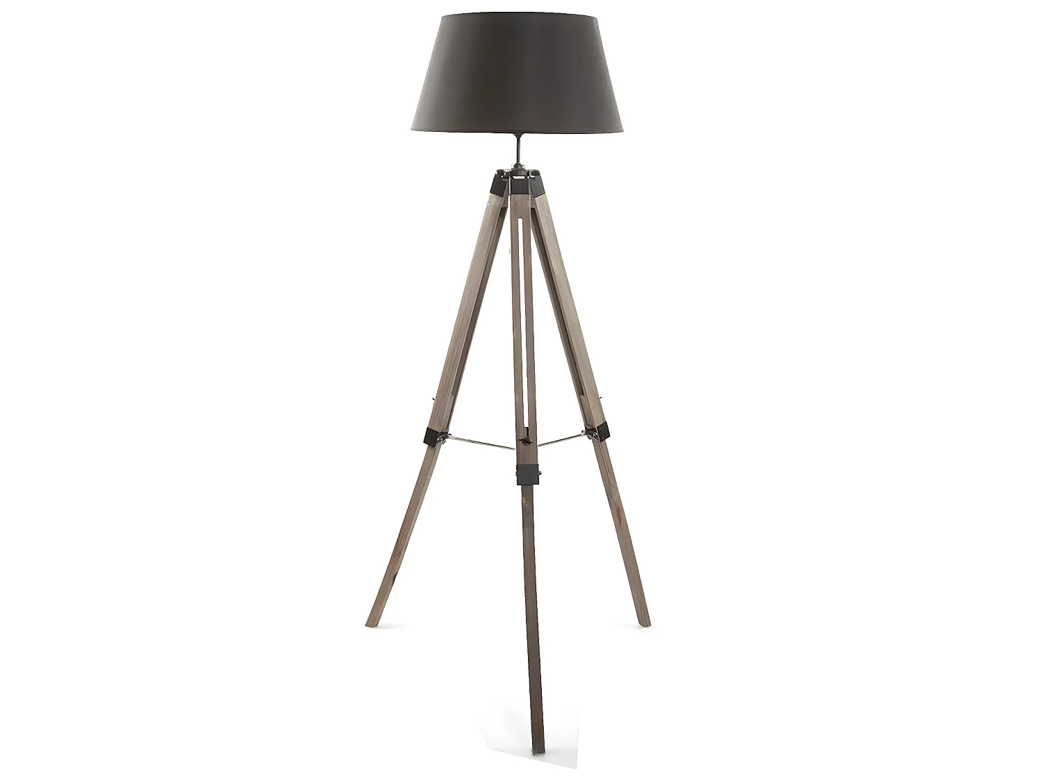 Lampadaire Trepied noir, Hauteur 145 cm