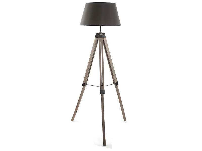 Lampadaire Trepied noir, Hauteur 145 cm