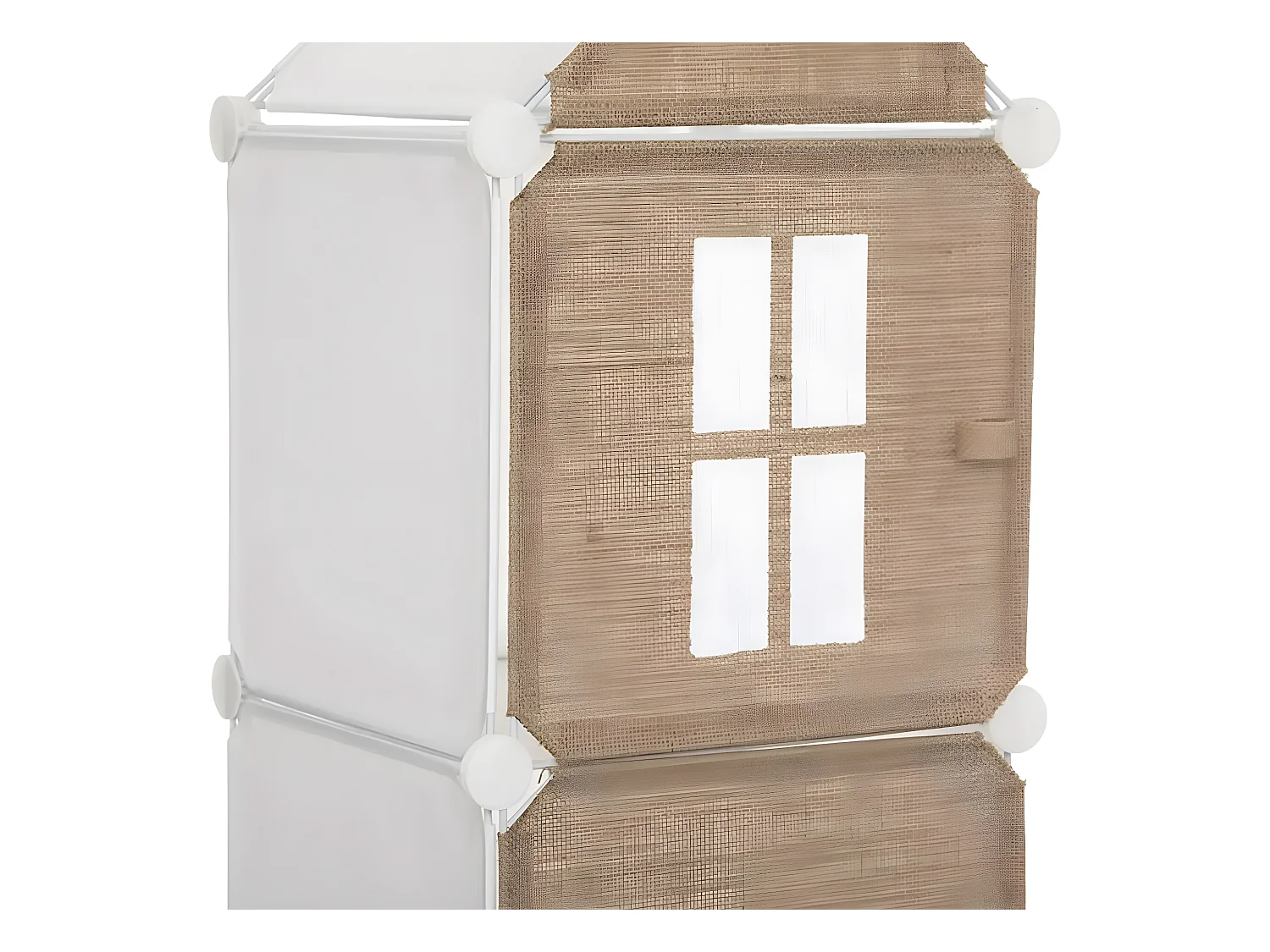 Boite de rangement en jute coloris beige - Longueur 34 x Profondeur 32 x Hauteur 140 cm