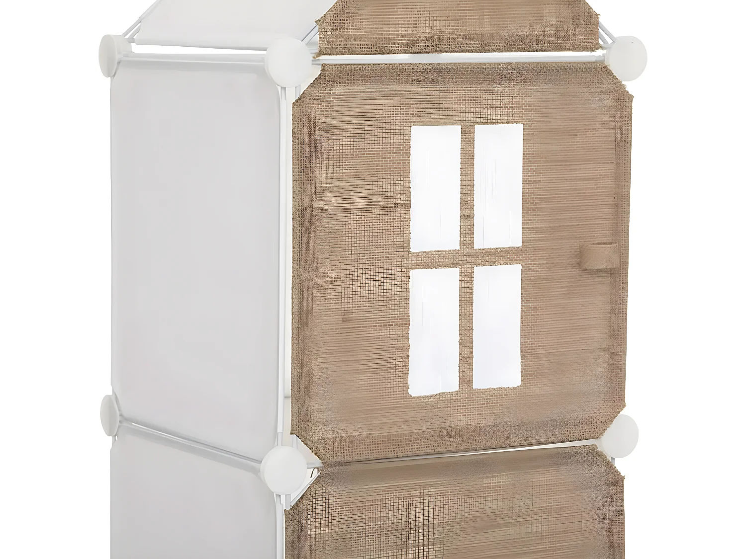 Boite de rangement en jute coloris beige - Longueur 34 x Profondeur 32 x Hauteur 140 cm