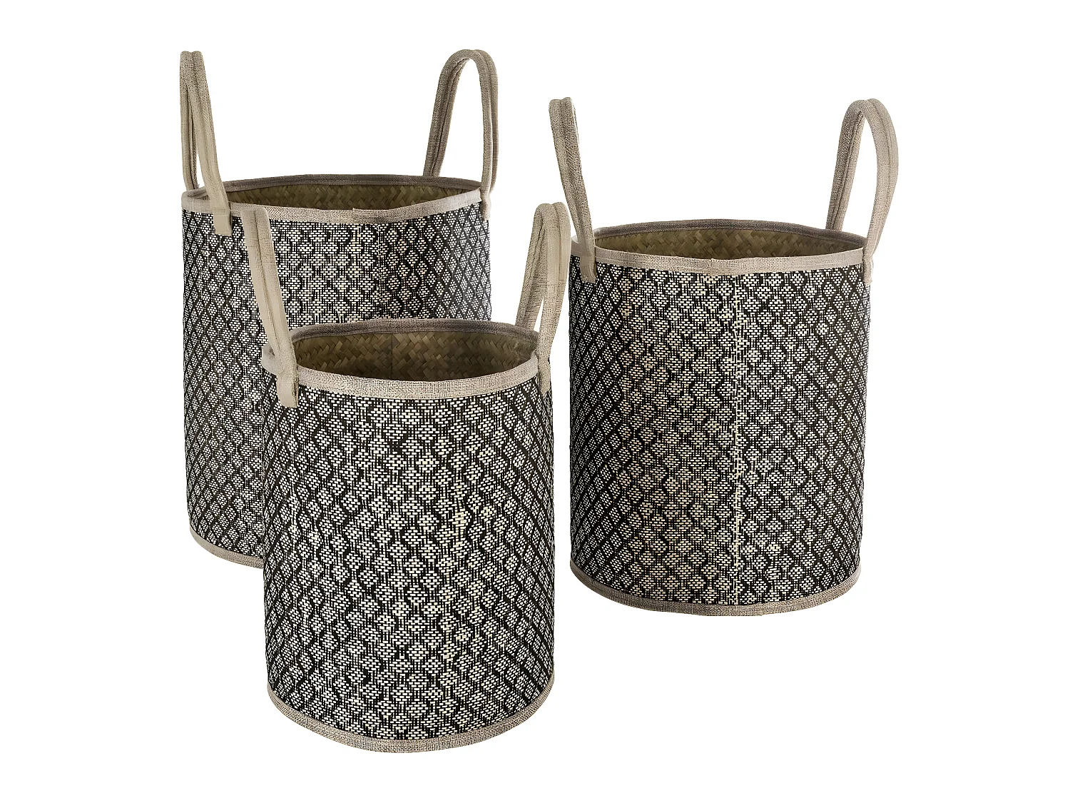 Set de 3 Paniers à anses en osier