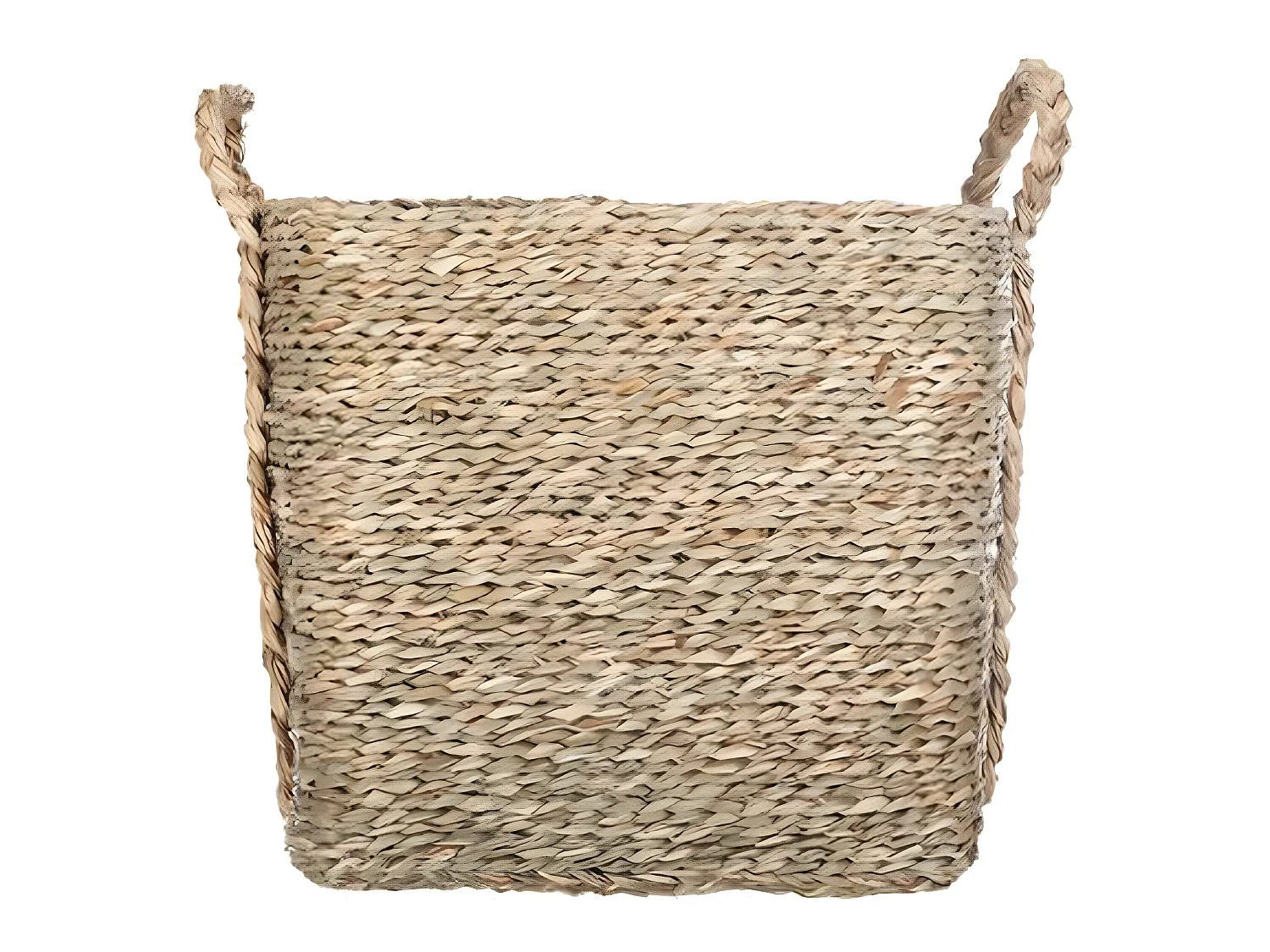 Lot de 3 paniers de rangement à anses en osier coloris naturel