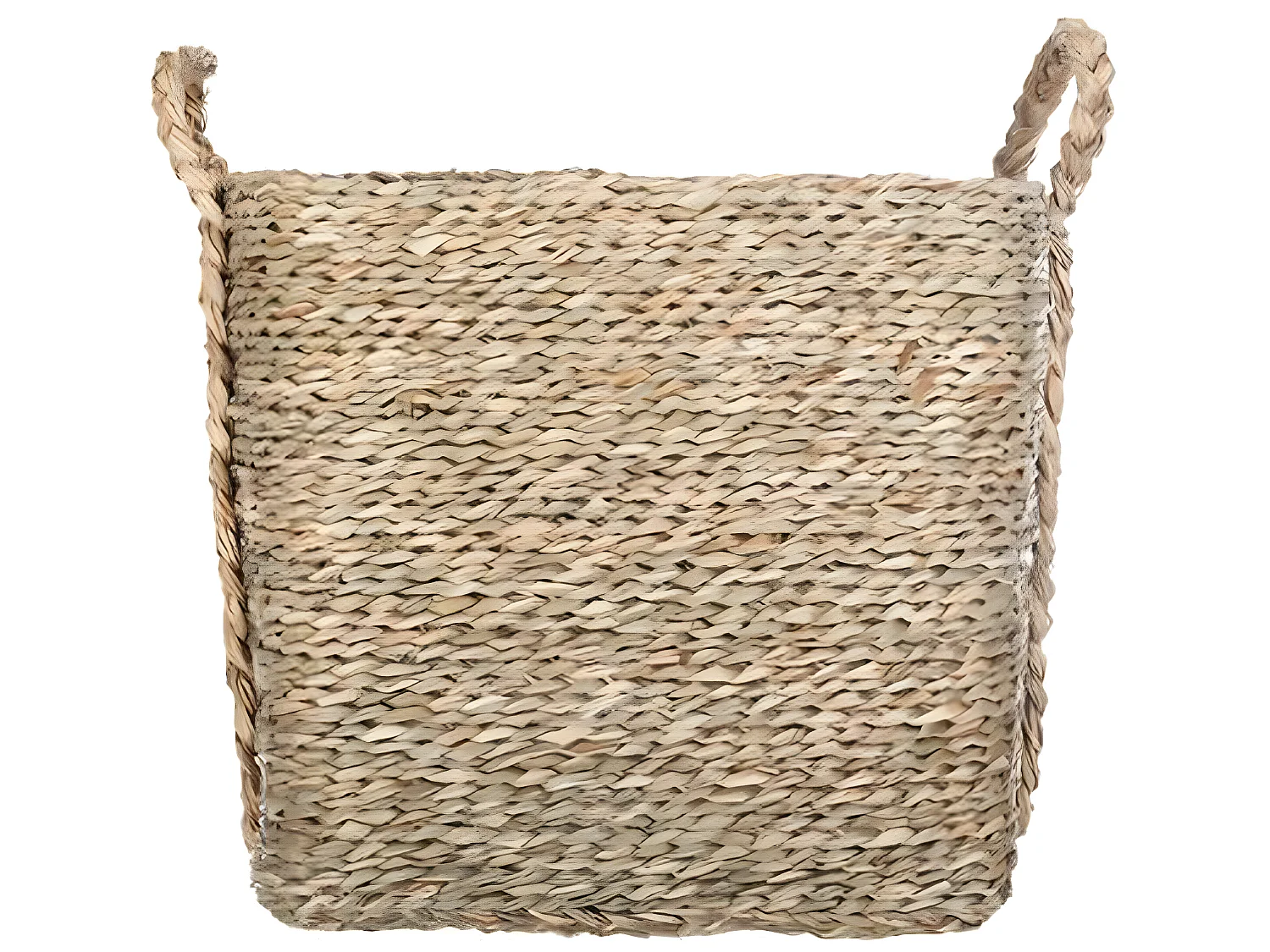 Lot de 3 paniers de rangement à anses en osier coloris naturel