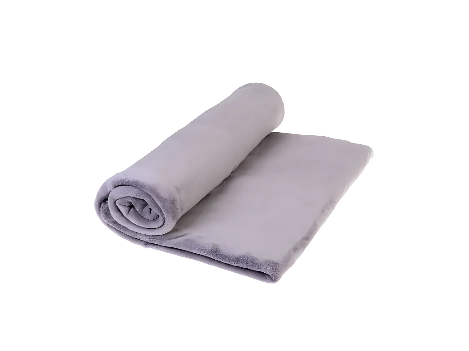 Plaid polaire Microfibre Gris, L230 cm