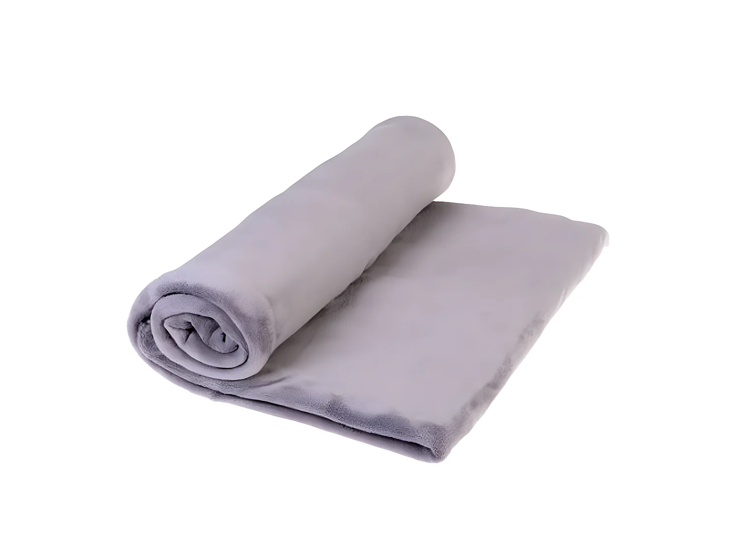 Plaid polaire Microfibre Gris, L230 cm