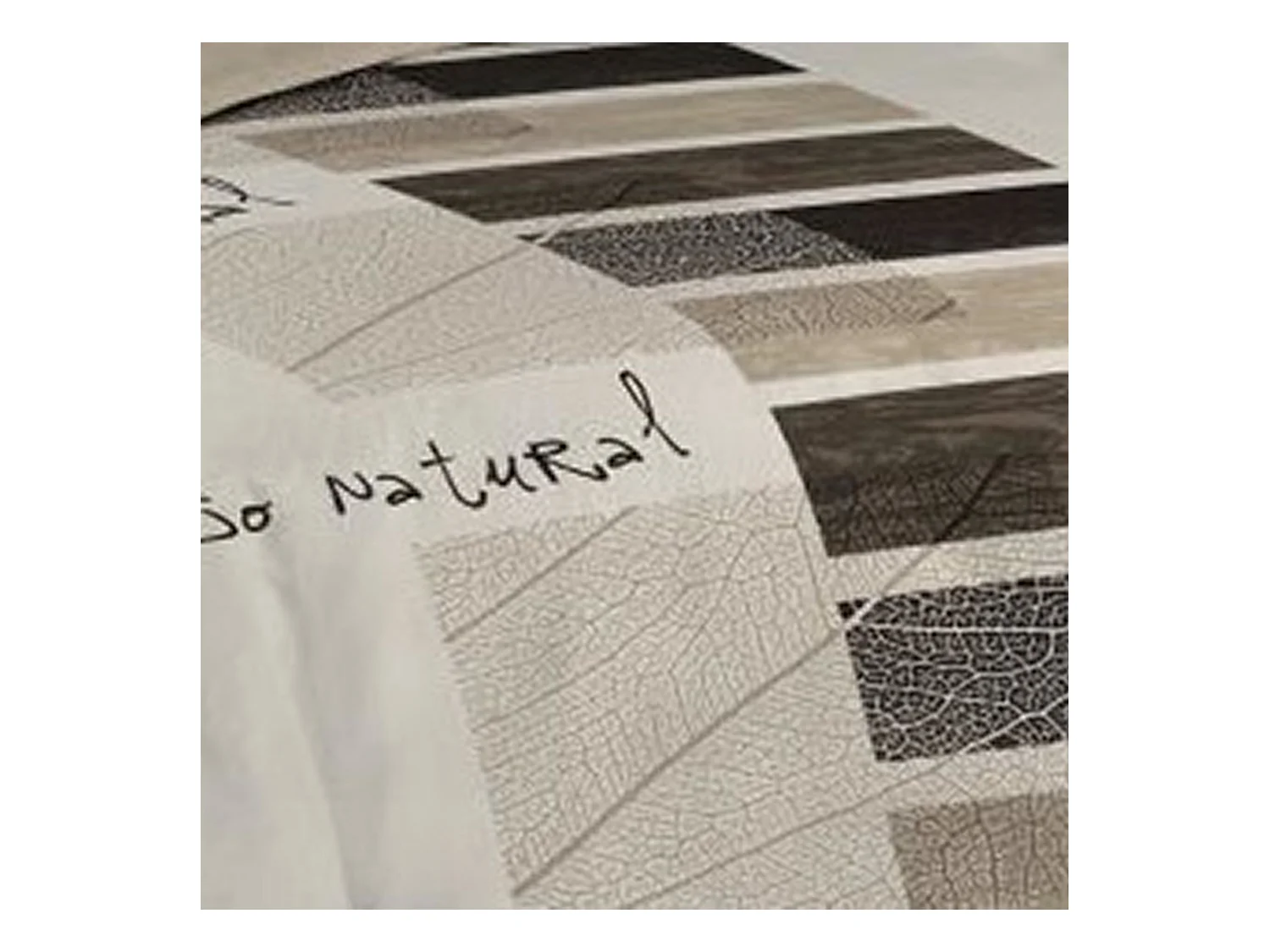 Parure de Lit 3 Pièces "So Natural" 260x240cm Marron