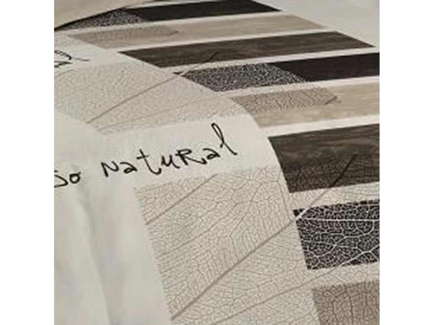 Parure de Lit 3 Pièces "So Natural" 260x240cm Marron