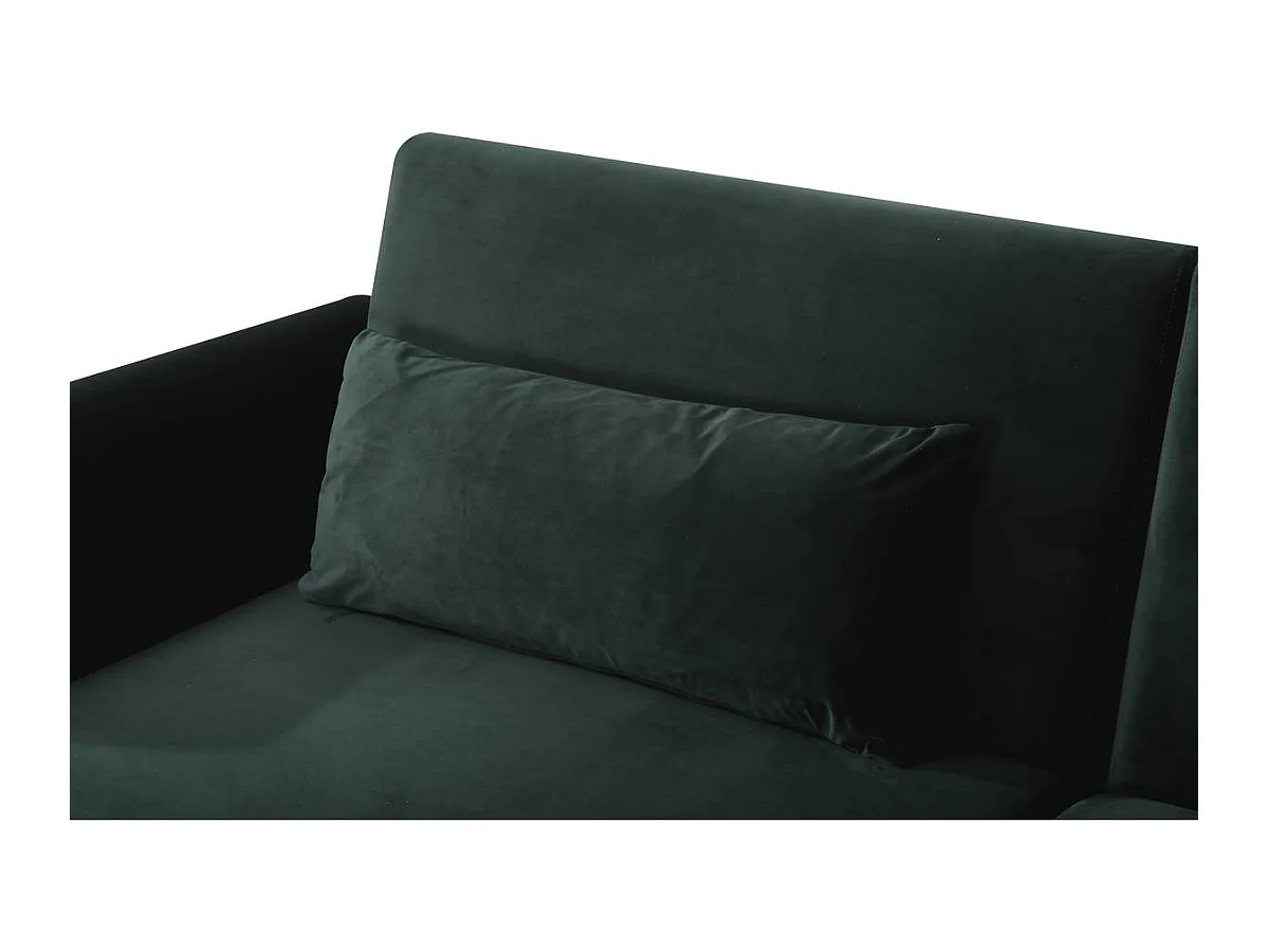 Slaapbank bankstel velours "Donia" - 203 x 81 x 83 cm - 3 zits - Groen Donkergroen