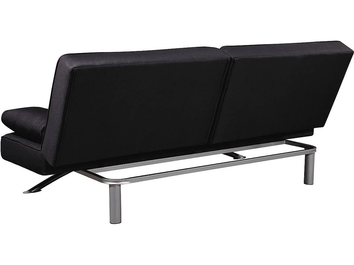 Canapé Clic clac "Marina" - 201 x 89 x 90 cm - 3 places - Noir