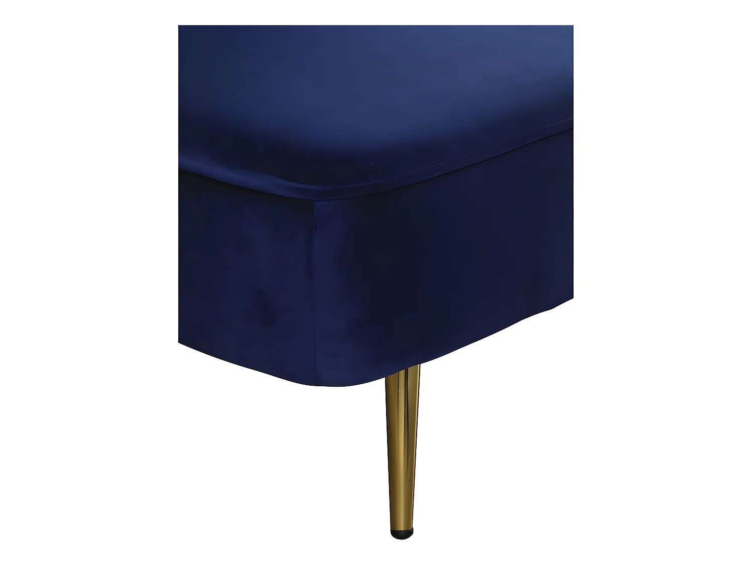 Canapé Clic Clac en velours "James" - 180 x  83 x 75 cm - 3 places - Bleu foncé