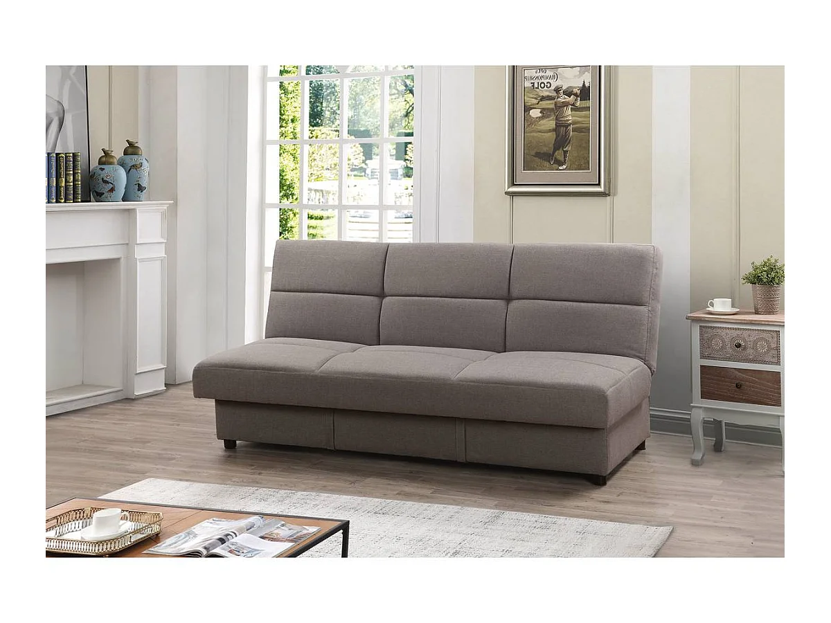 Canapé Clic-Clac "Enzo" - 185 x 84 x 85 cm - 3 places - Gris