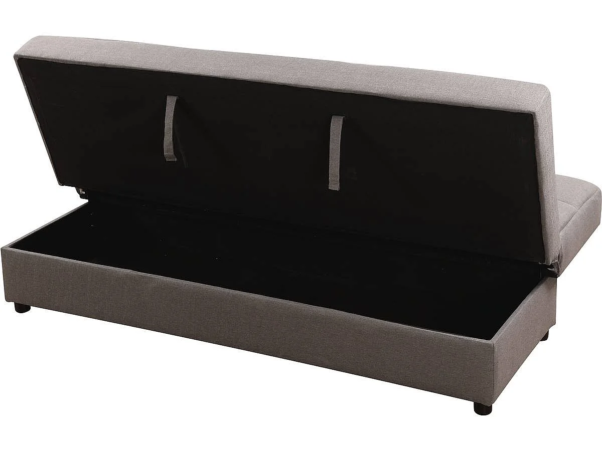 Canapé Clic-Clac "Enzo" - 185 x 84 x 85 cm - 3 places - Gris